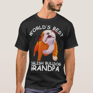 T-shirt Mondes Meilleur Français Bulldog Grand-père Funny