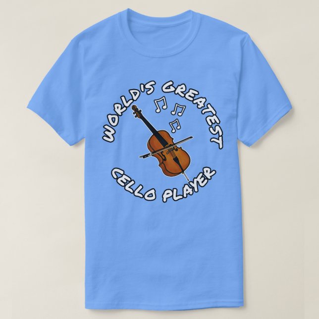 T-shirt Mondes Meilleur Joueur Cello Cellist String Musici (Design devant)