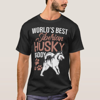 T-shirt Mondes meilleur Sibérie Husky Daddy Husky Papa