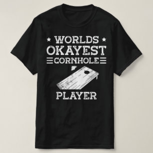 T-shirt Mondes okayest joueur de cornhole un joueur de Cor