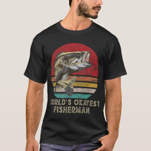 T-shirt Mondes Okayest Pêcheur Vintage Basse Pêche