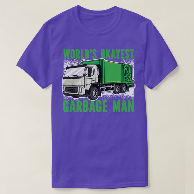 T-shirt Mondes Okaytest Garbage Man Garbage Truck (Design devant)