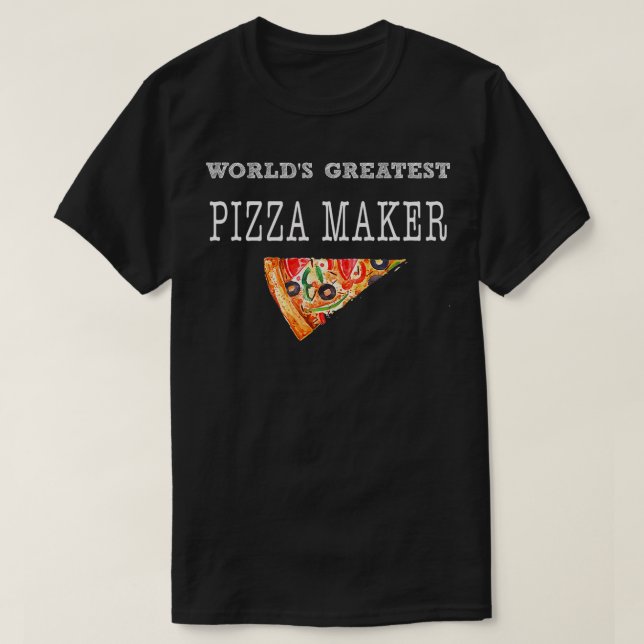 T-shirt Mondes plus grande pizza fabricant meilleur Pizza  (Design devant)