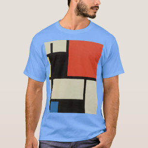 T-shirt Mondrian Composition Moderne Carolina Abstraite Bl