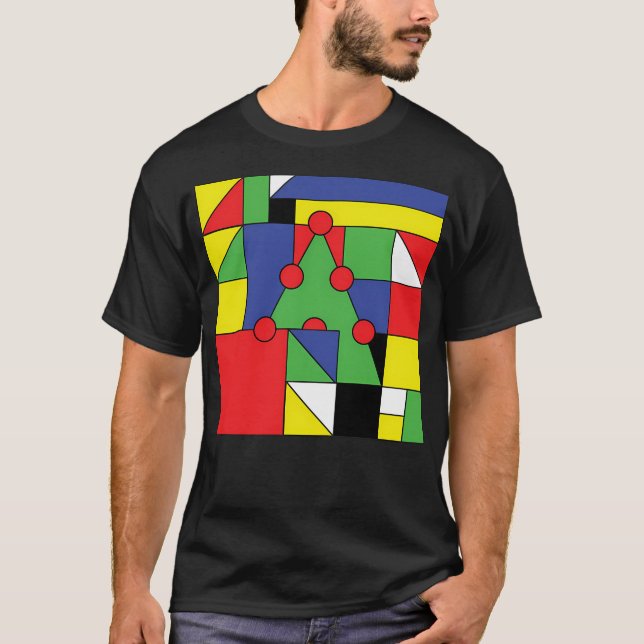 T-shirt Mondrian de Noël (Devant)