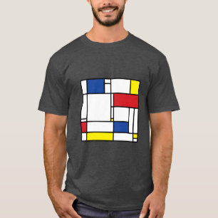 T-shirt Mondrian Minimaliste De Stijl Art Moderne fatfatin