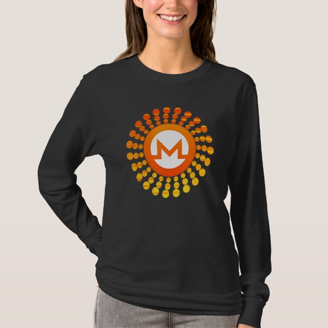 T-shirt Monero Xmr Crypto Monétaire Cercle Orange Sunset (Devant)