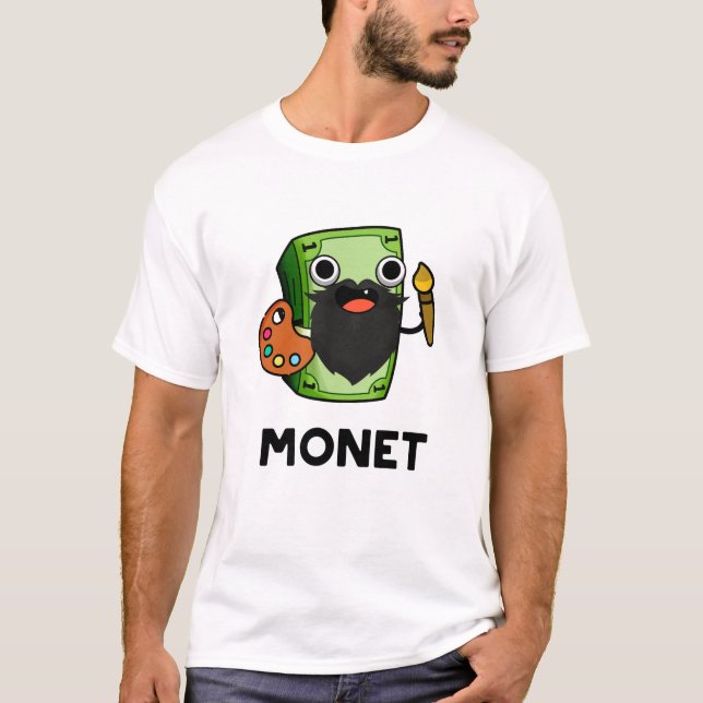 T-shirt Monet Cute Artiste Argent Pun (Devant)