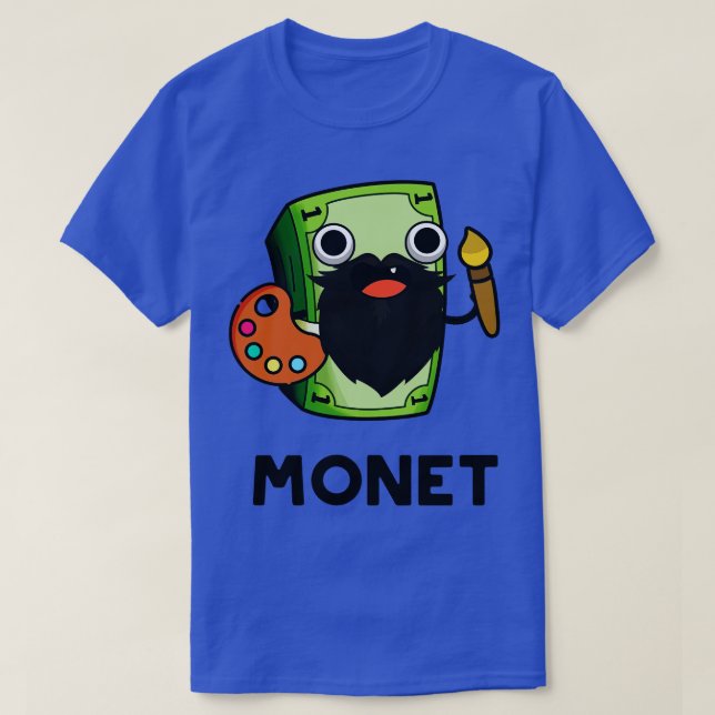 T-shirt Monet Cute Artiste Argent Pun 1 (Design devant)