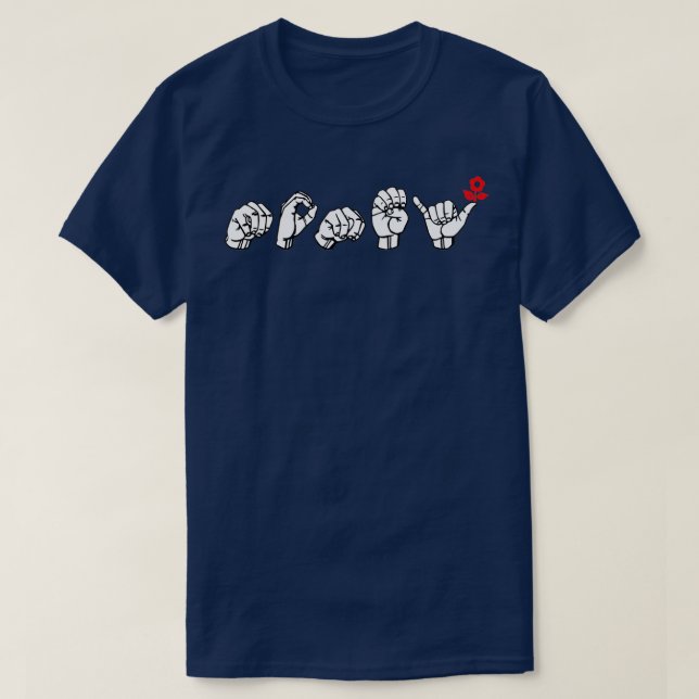 T-shirt MONEY ASL Sign Language Design 7 (Design devant)