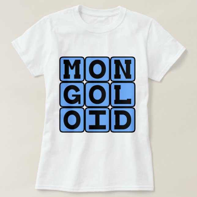T-shirt Mongoloïde, Terme Offensant (Design devant)