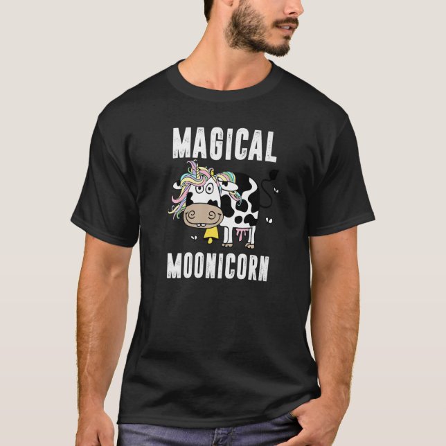 T-shirt Monicorne Magique Unicorne Pour Hommes Femmes Vach (Devant)
