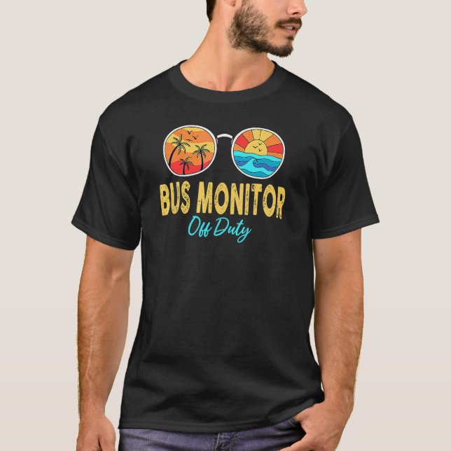 T-shirt Moniteur D'Autobus Lunettes De Soleil Hors Service (Devant)