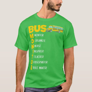 T-shirt Moniteur d'autobus scolaire Aide pour femmes
