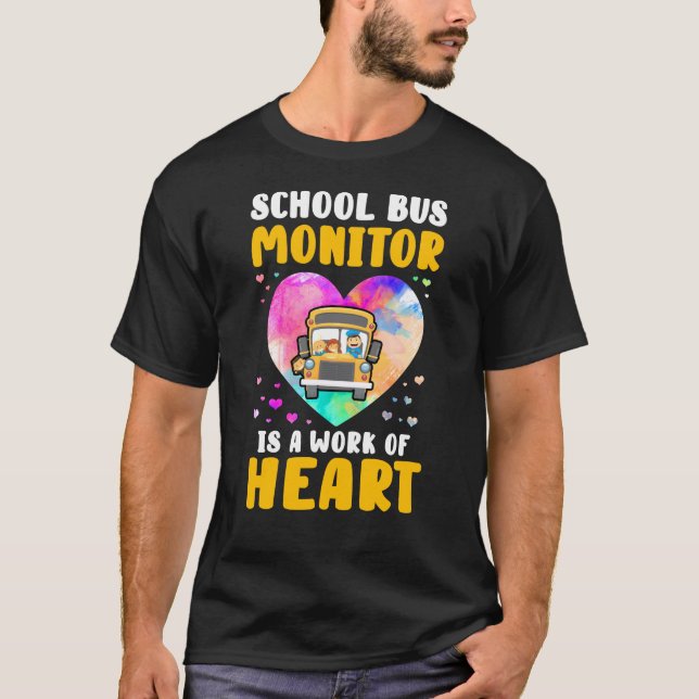 T-shirt Moniteur d'autobus scolaire C'est un travail d'aqu (Devant)