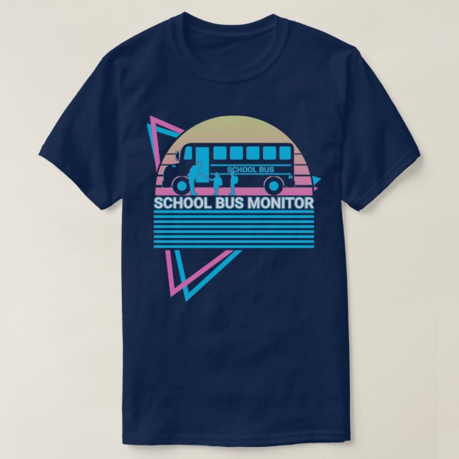 T-shirt Moniteur de bus scolaire Retro (Design devant)