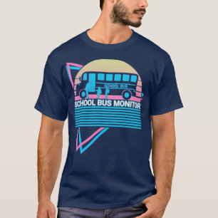 T-shirt Moniteur de bus scolaire Retro