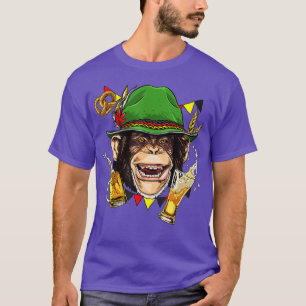 T-shirt Monkey Allemagne Oktoberfest Party Bière Fest Ape 