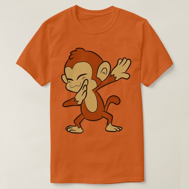 T-shirt Monkey Animal Ape Funny Dabbing Monkey  (Design devant)