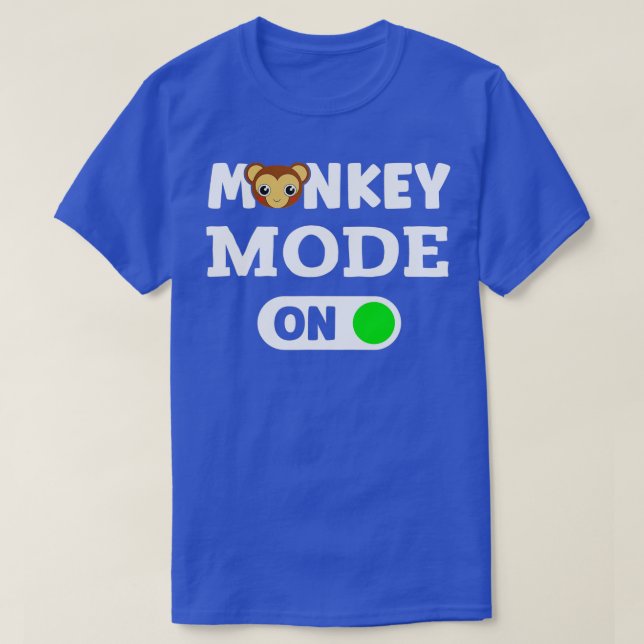 T-shirt Monkey Animal Monkey Mode Activé (Design devant)