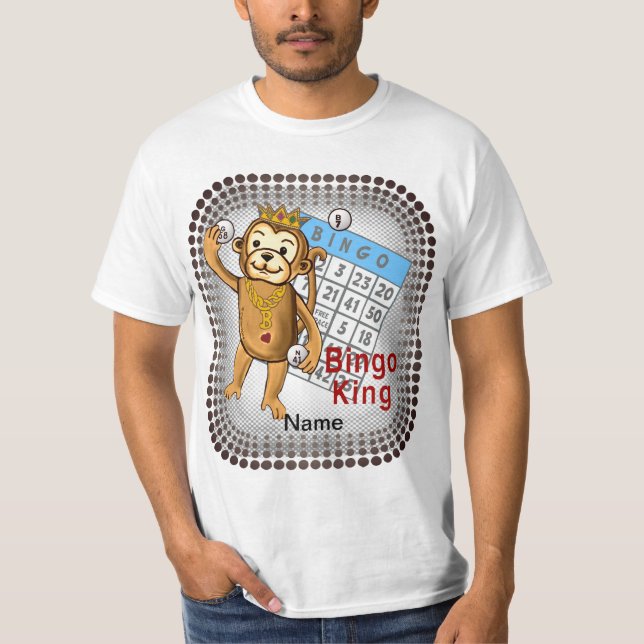 T-shirt Monkey Bingo King (Devant)
