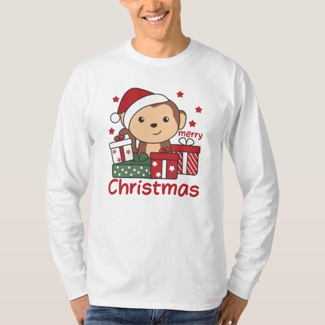 T-shirt Monkey Christma (Devant)