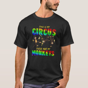 T-shirt Monkey Circus Zoo Animal Chimpanzé Singe