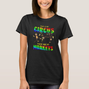 T-shirt Monkey Circus Zoo Animal Chimpanzé Singe