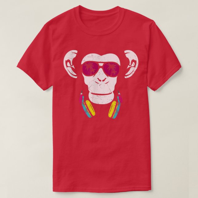 T-shirt Monkey Cooler Monkey DJ Headphones Going Out Fun P (Design devant)