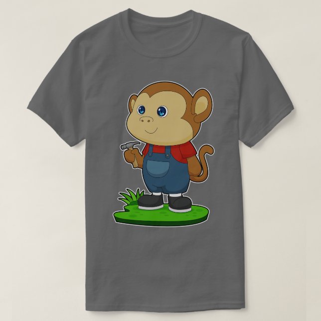 T-shirt Monkey Crafter Hammer (Design devant)