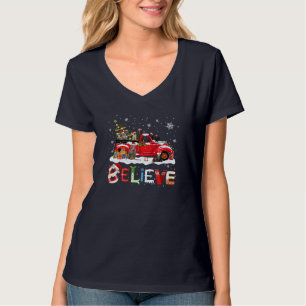 T-shirt Monkey équitation Camion Rouge Arbre de Noël Croir