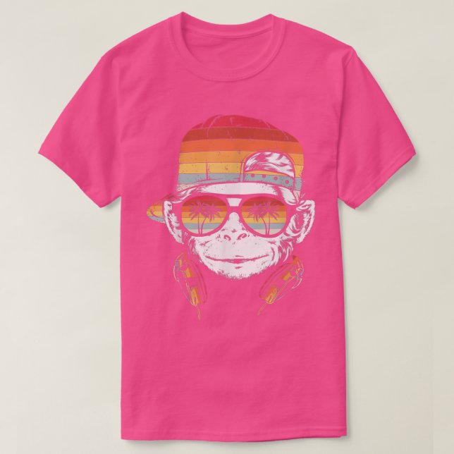 T-shirt Monkey Glacière Monkey DJ casque cadeaux Idea Part (Design devant)