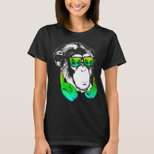 T-shirt Monkey Glacière Monkey DJ casque Idea Party Mus