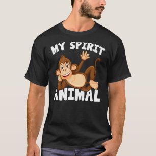T-shirt Monkey Gorilla Mon Esprit Animal Forêt Sauvage Ani