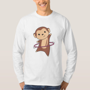 T-shirt Monkey Hullern Danser Danser Sport Pneus Huller