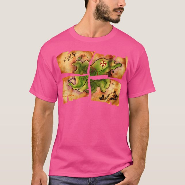 T-shirt Monkey Island Special Edition Four Map Pièces Jeu (Devant)