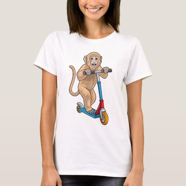 T-shirt Monkey Kick Scooter (Devant)