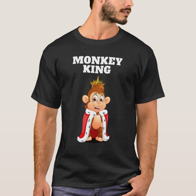 T-shirt Monkey King Boys Monkey Mens Monkey 1 (Devant)