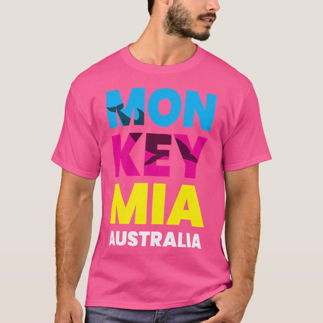 T-shirt Monkey Mia Australia West Australian Dolphin Beach (Devant)