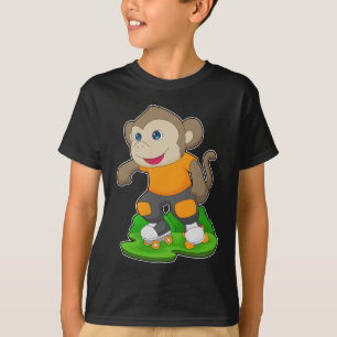 T-shirt Monkey Patinage en ligne Roller skates