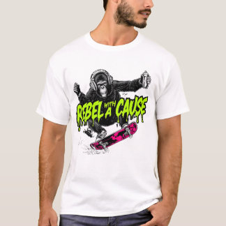 T-Shirt Monkey planche à roulettes