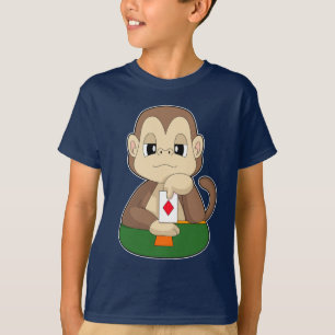 T-shirt Monkey Poker jeu de cartes de Poker