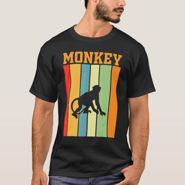 T-shirt Monkey Shadow Silhouette (Devant)