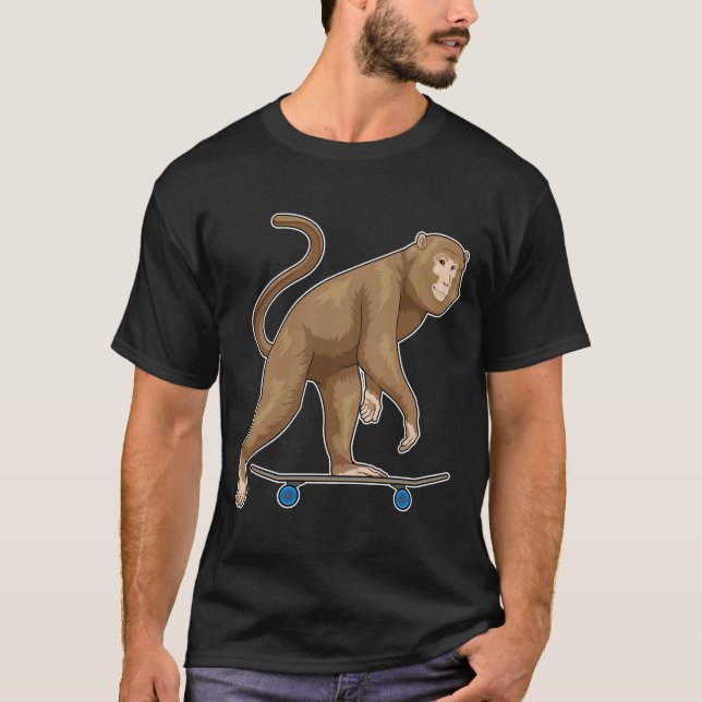 T-shirt Monkey Skateboard (Devant)