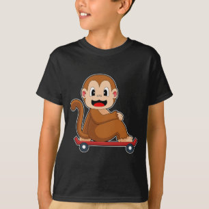 T-shirt Monkey Skateboard
