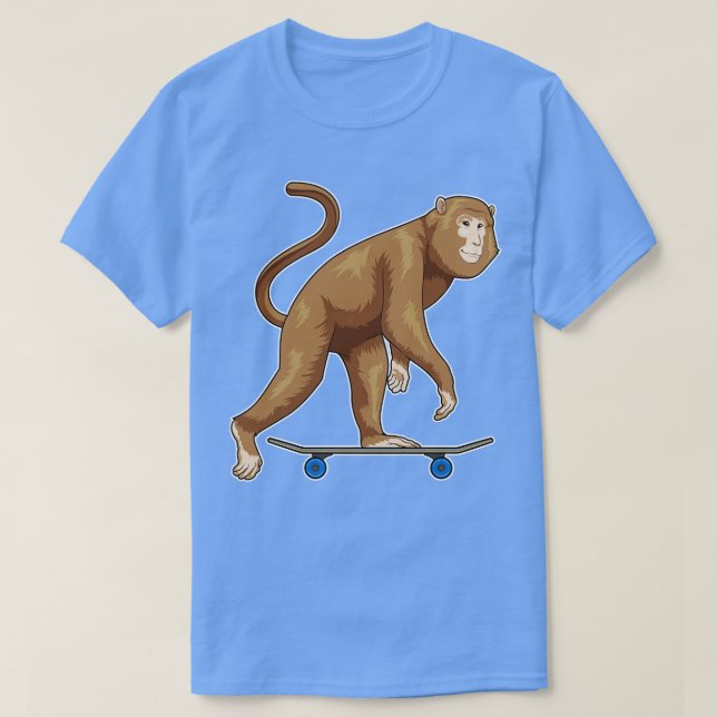 T-shirt Monkey Skateboard (Design devant)