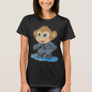 T-shirt Monkey Snowboard