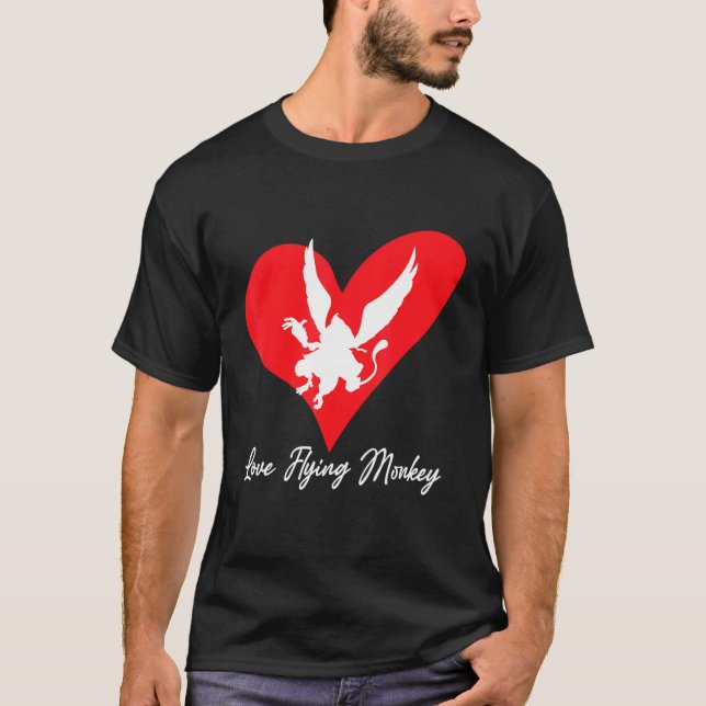 T-shirt Monkey Tees For Men Angry Monkey Flying Monkeys 2 (Devant)