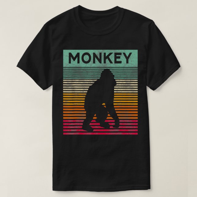 T-shirt Monkey Vintage Ape Monkey (Design devant)