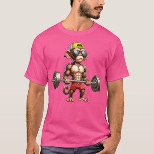 T-shirt Monkey Weightlifting Fitness Fitness Training Body